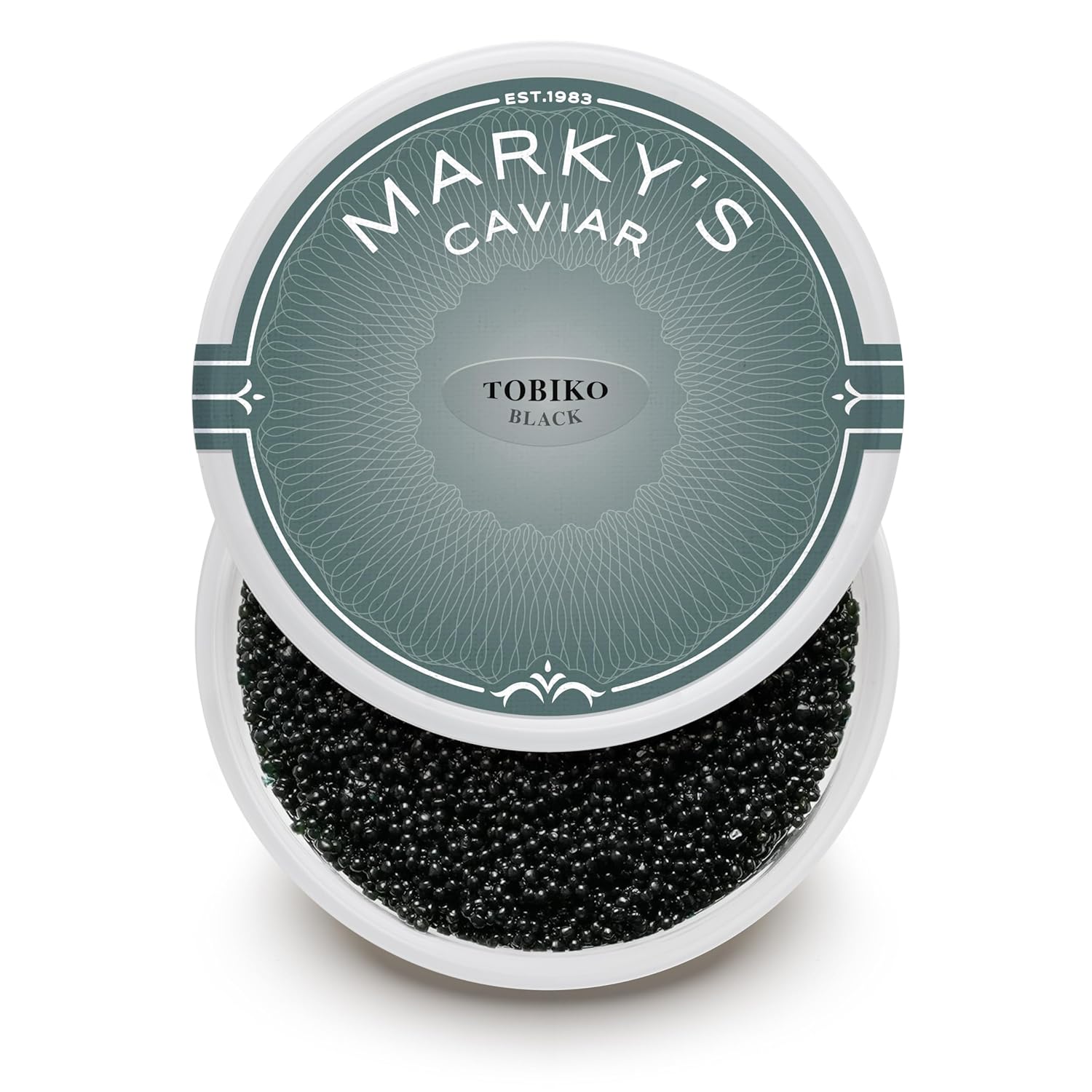 MARKY'S Black Tobiko Flying Fish Roe - 8 oz / 227 g - Sushi Grade Caviar