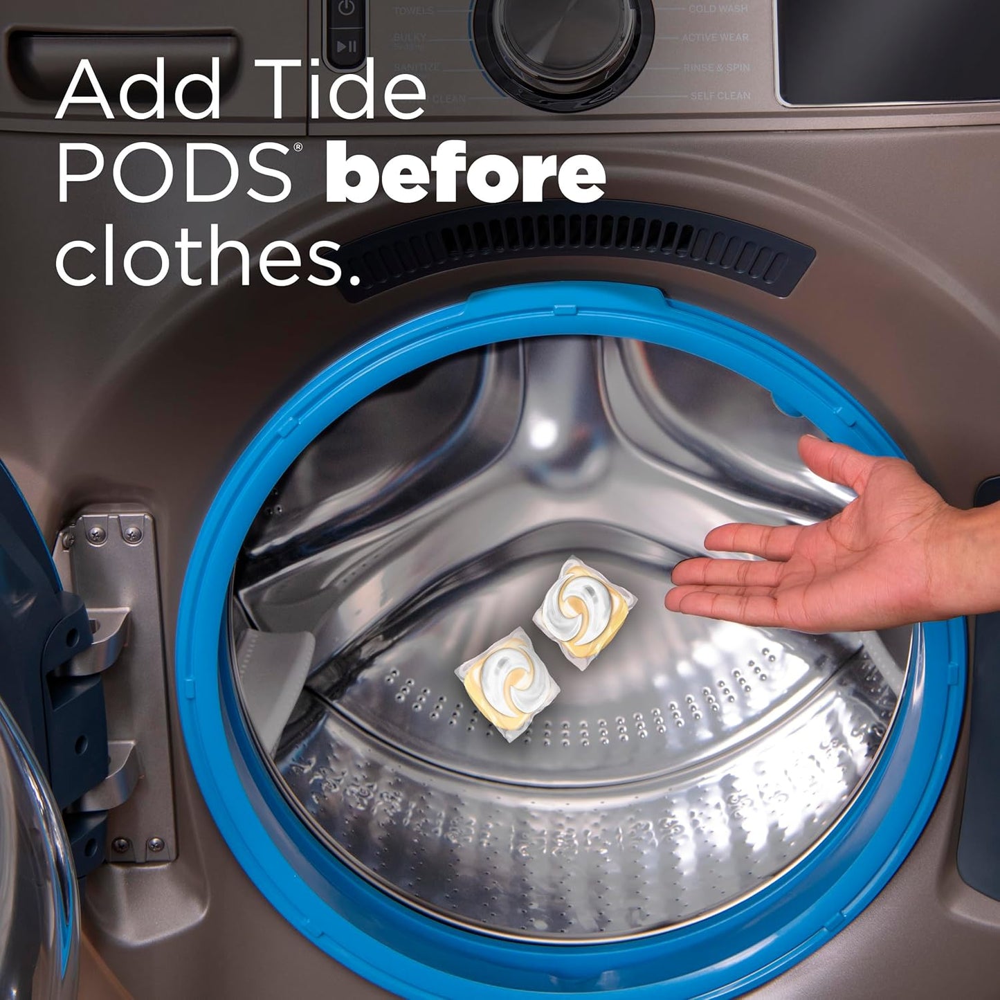 Tide PODS Free & Gentle Laundry Detergent Soap Pacs, HE Compatible, Unscented, Gentle on Skin, 76 Count, Tide PODS Laundry Detergent