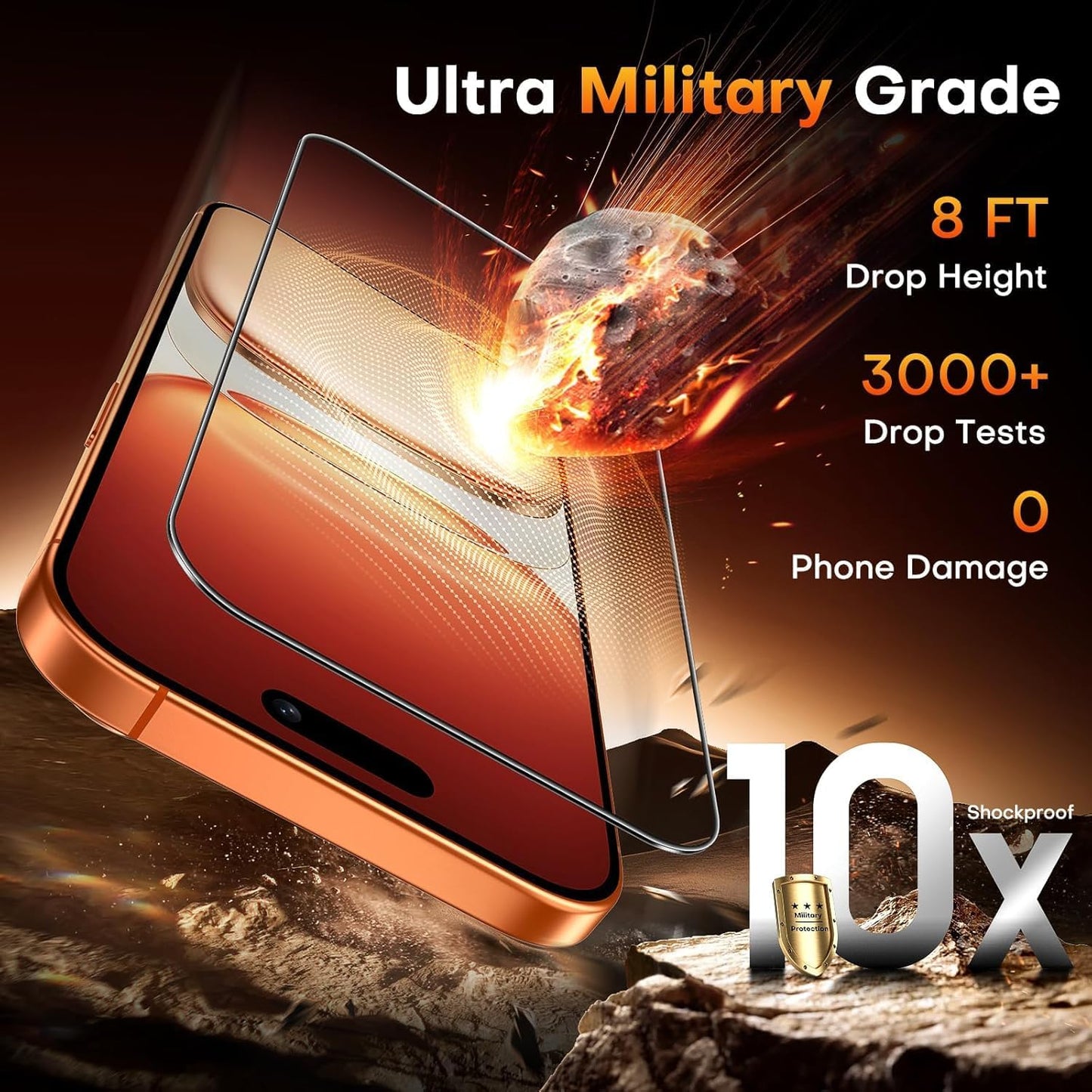 TOCOL for iPhone 17 Pro Max Screen Protector/iPhone 16 Pro Max Screen Protector 6.9-Inch Instant Installation Tempered Glass HD Clear Full Coverage Protection Case Friendly 2 Pack