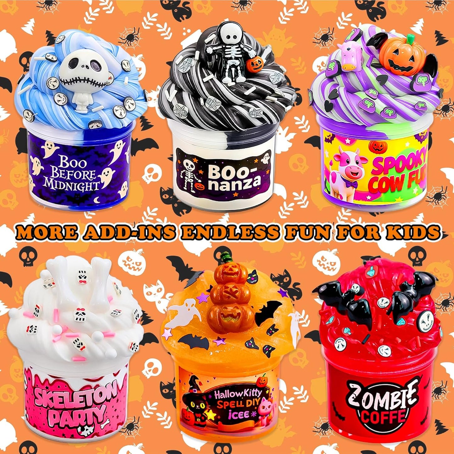 Slime Advent Calendar 2025, 24 Days of Spooky Countdown Calendar, Halloween and Christmas Gift for Kids Teens Girls and Boys