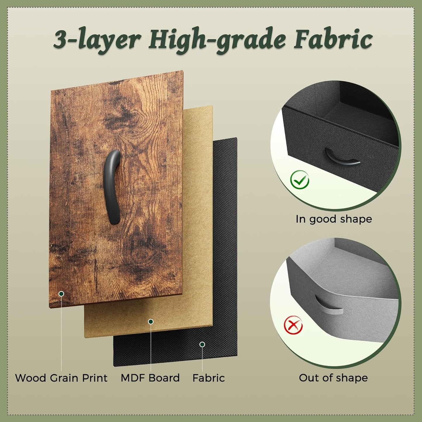 Huuger 9 Drawer Dresser, 47 Inch Dresser TV Stand for 50, 55 Inch TV, Entertainment Center with Drawers, for Bedroom, Closet, Rustic Brown