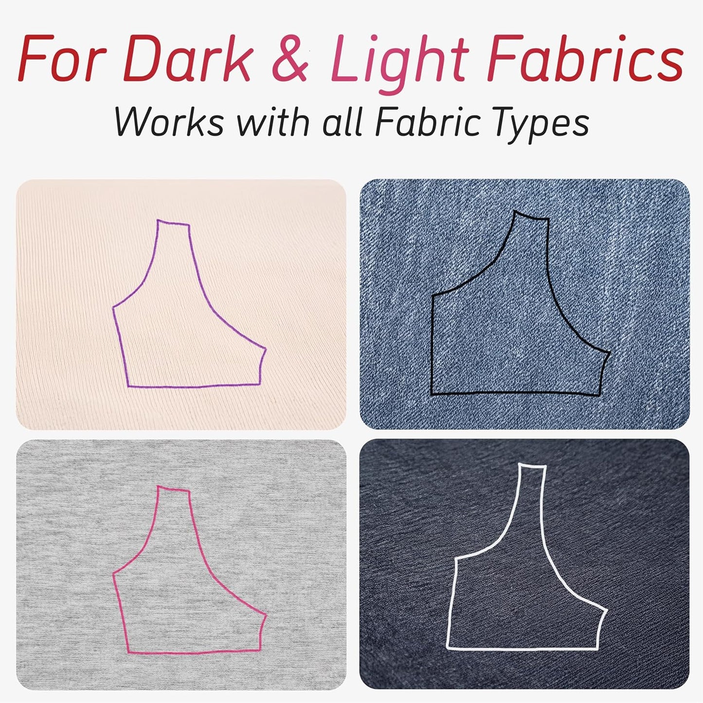 Lange & König Heat Erasable Fabric Marking Pens for Sewing - 4 Pens + 8 Refills - Sewing Supplies Quilting Supplies Sewing Accessories Embroidery Supplies Pen Tailors Chalk Fabric Chalk Alternative